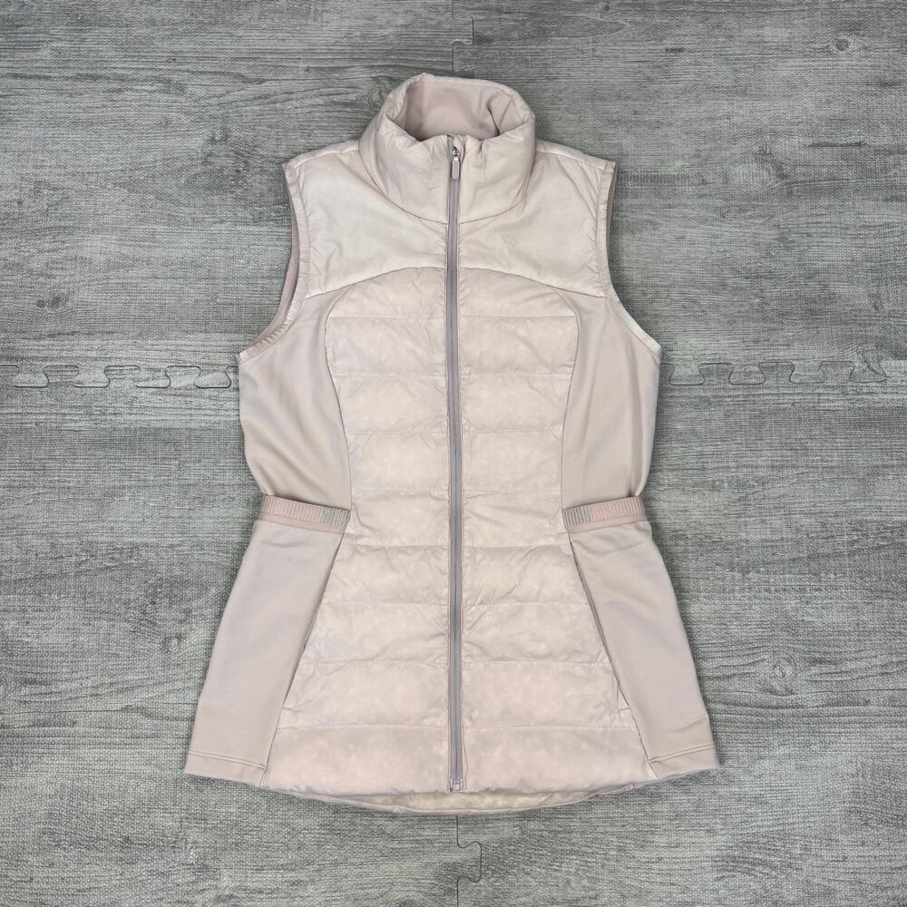 Lululemon Women Size 6 Medium Vest Light Pink Down For It All Puffer Jacket